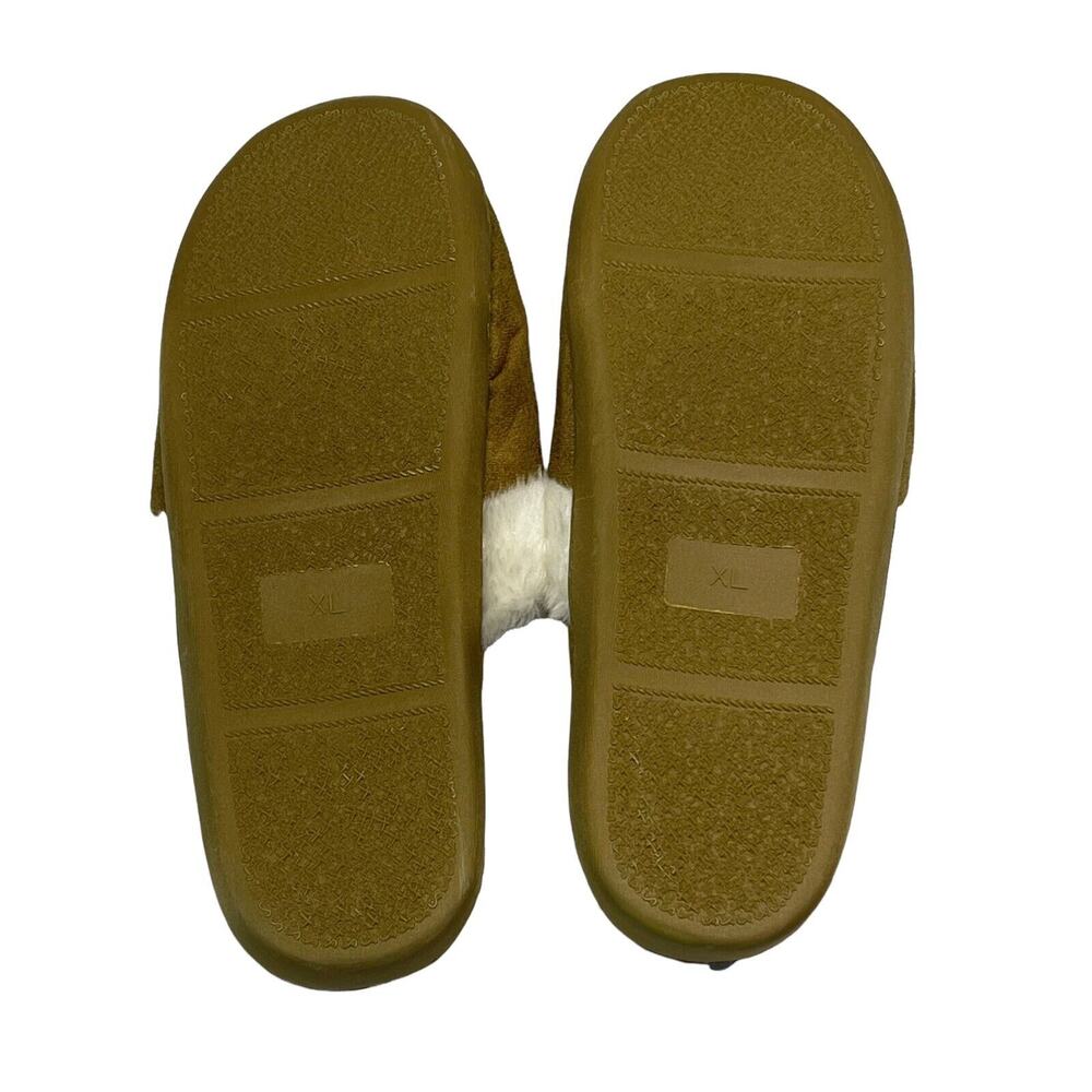 Slip On Slippers Fleece Faux Fur Lined Size XL Open Back NWOT - Picture 7 of 7